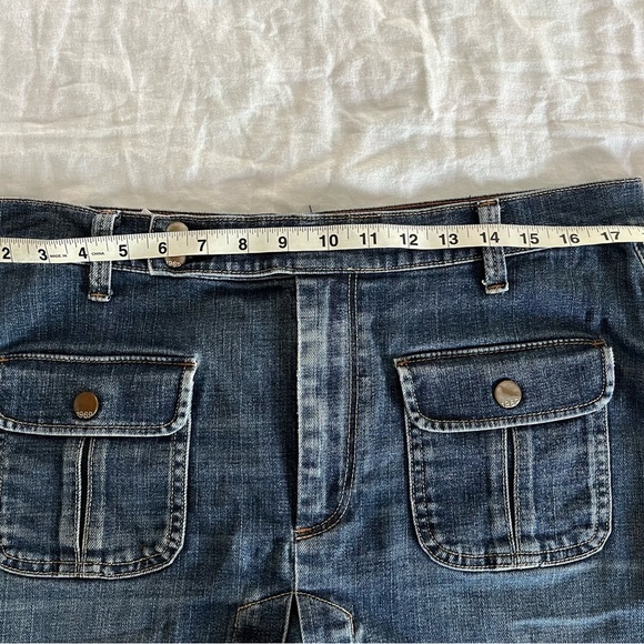 Gap 1969 Larchmont Denim Front Pleat Mini Skirt Womens Sz 33/16 EUC - Picture 9 of 14